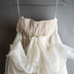 "GIANFRANCO FERRE" Frilled organza pannier docking design pleated dress