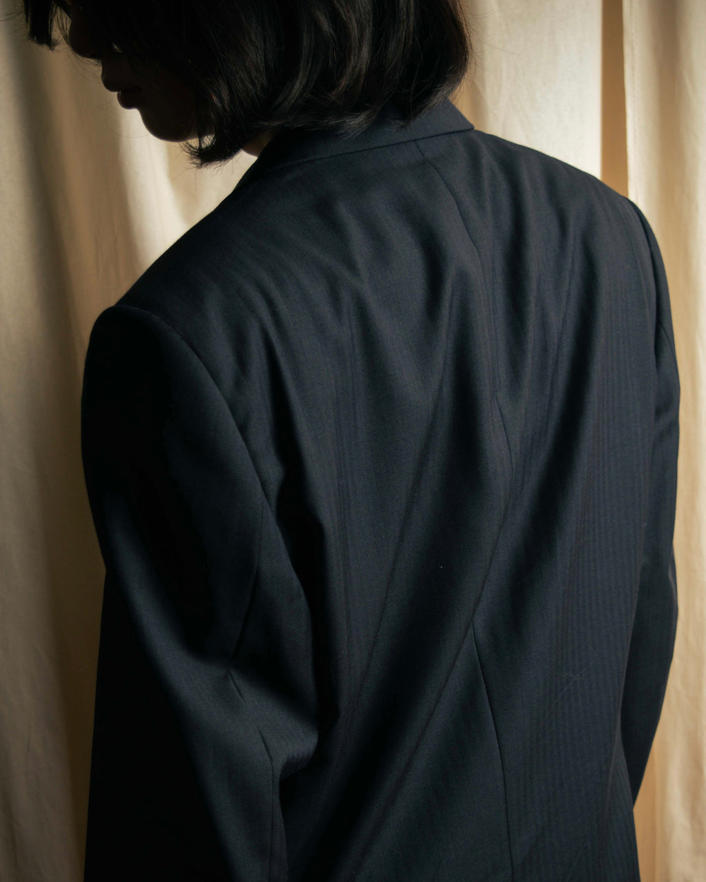 "YVES SAINT LAURENT" Classical tailoring shadow stripe pattern set up