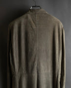 "GIORGIO ARMANI" Brushed shades suede leather long coat