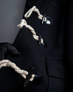 "BURBERRY" Classic detailing melton wool duffle coat