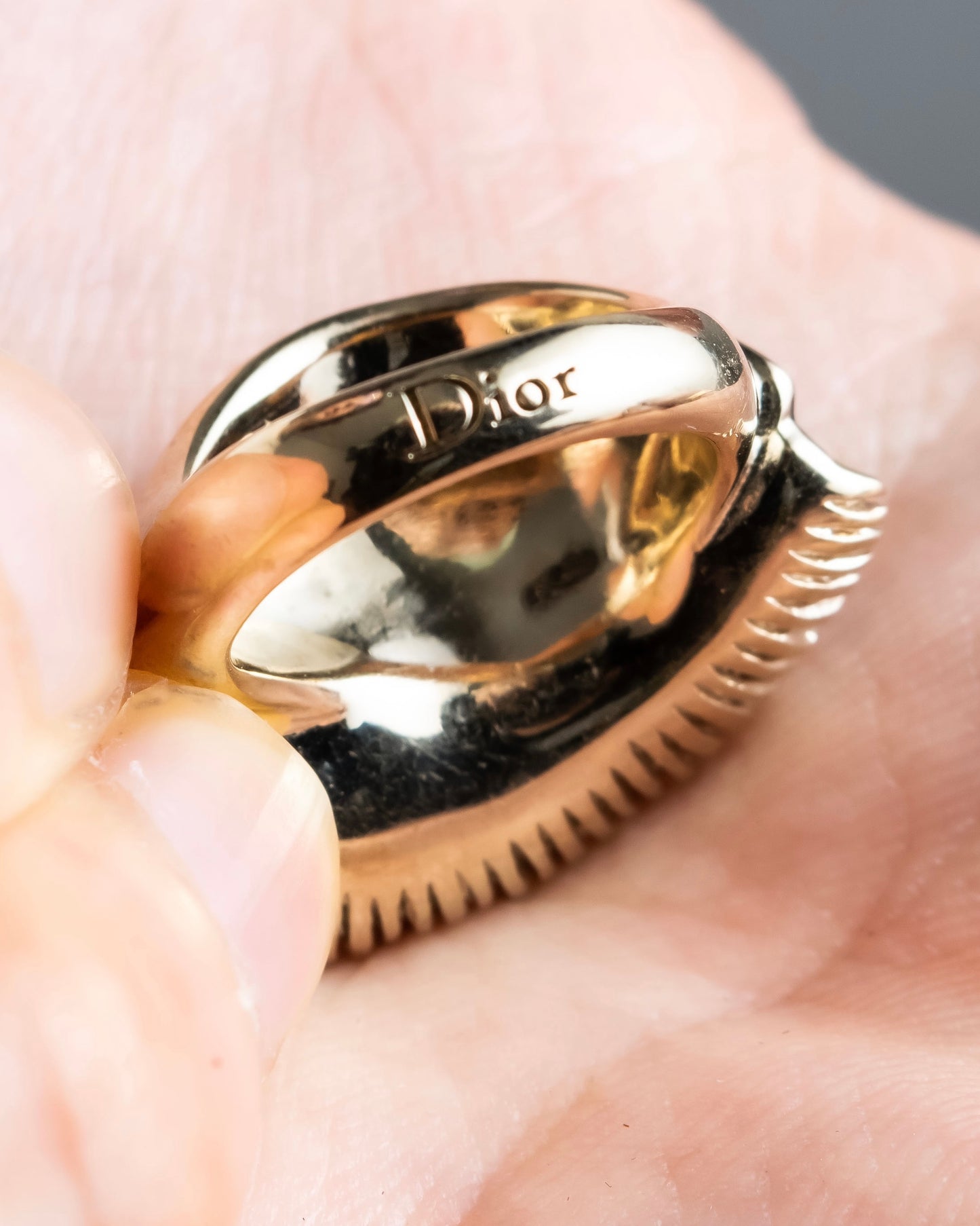 "Dior" Feather motif antique style ring