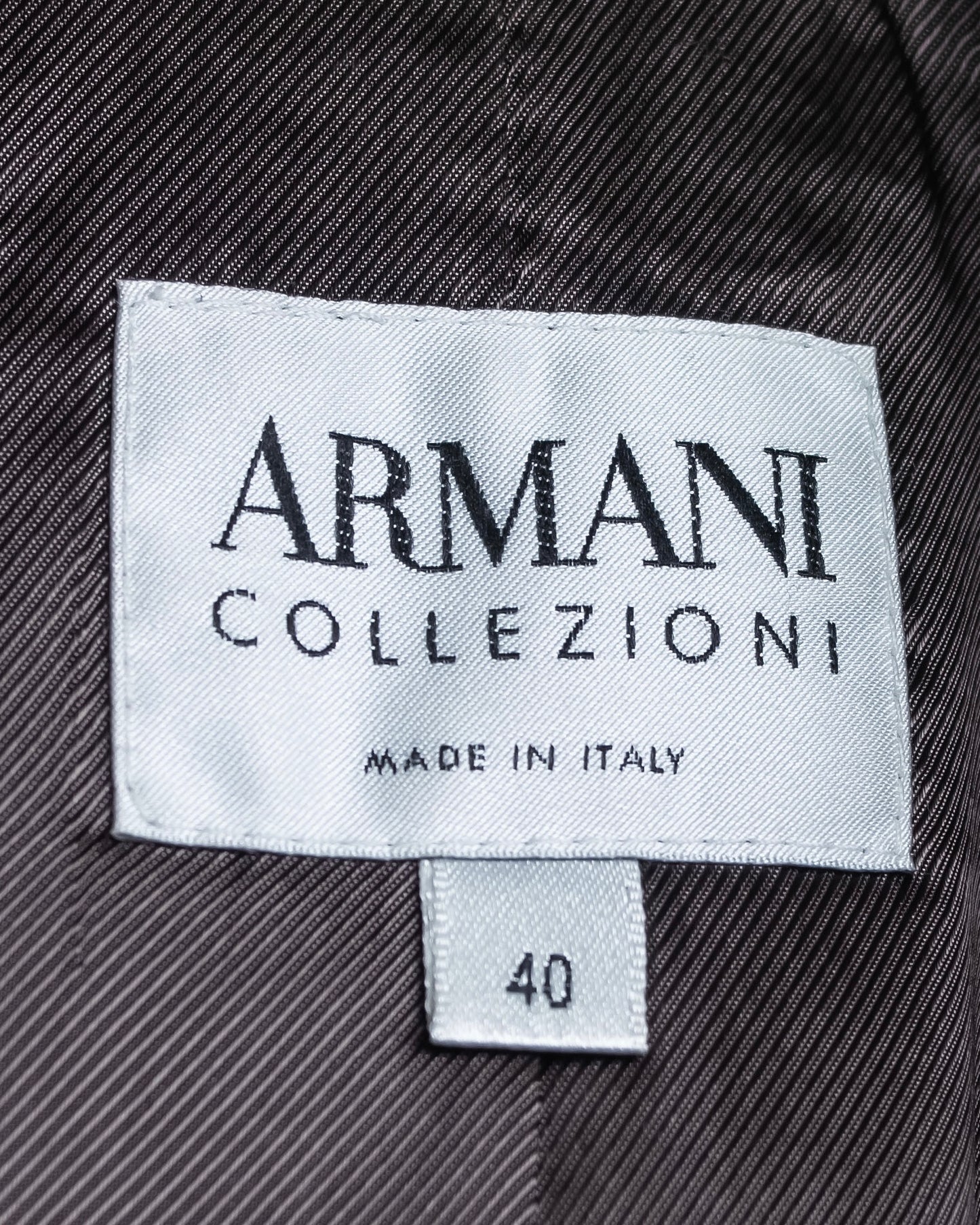 "ARMANI COLLEZIONI" Three-dimensional twill stand up collar long coat