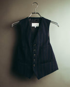 "Maison Margiela" 2018SS Tailored pinstripe wool waistcoat
