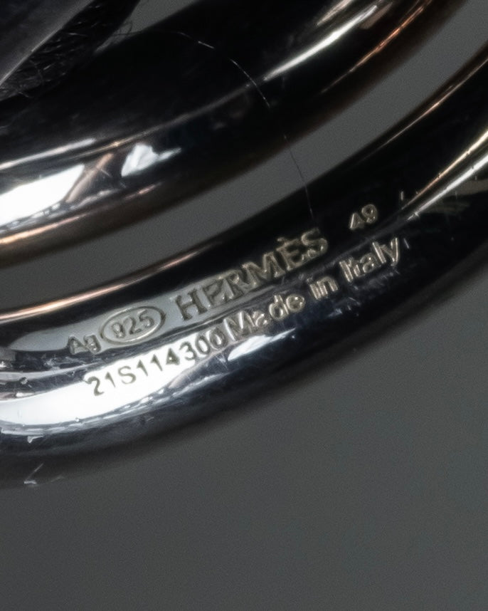 "HERMES" Vertige polished silver 925 ring
