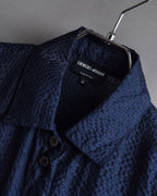 "GIORGIO ARMANI" Jacquard navy color shirt