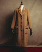 "VALENTINO MISS V" 80's-90's Camel hair single-breasted coat