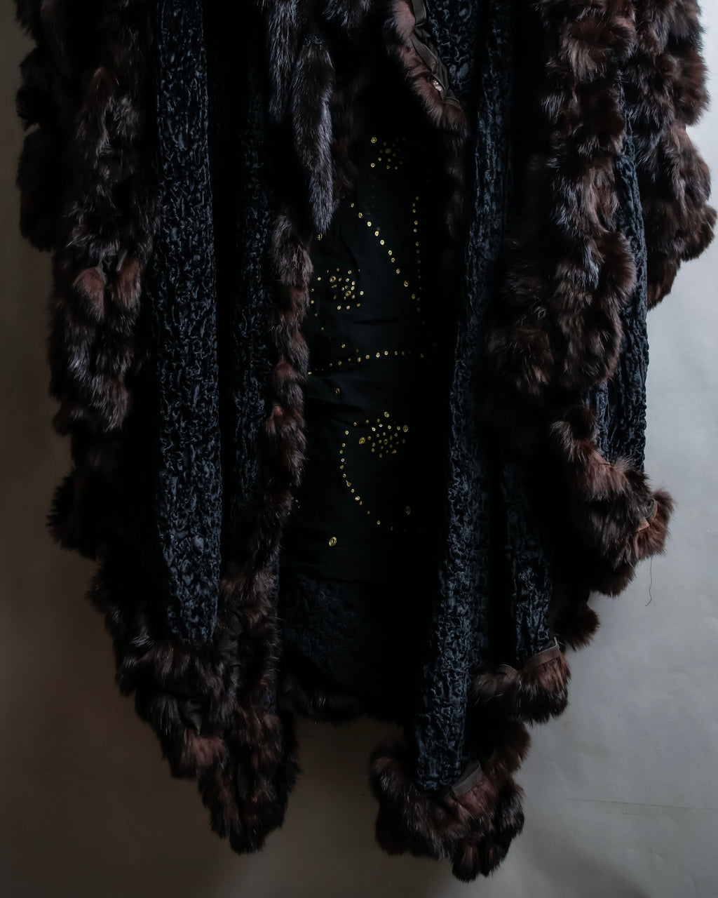 "FENDI" 1970's oversized astrakhan fur coat