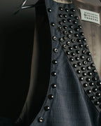 -SPECIAL- “Maison Martin Margiela” 07SS Studded wool leather tailored vest