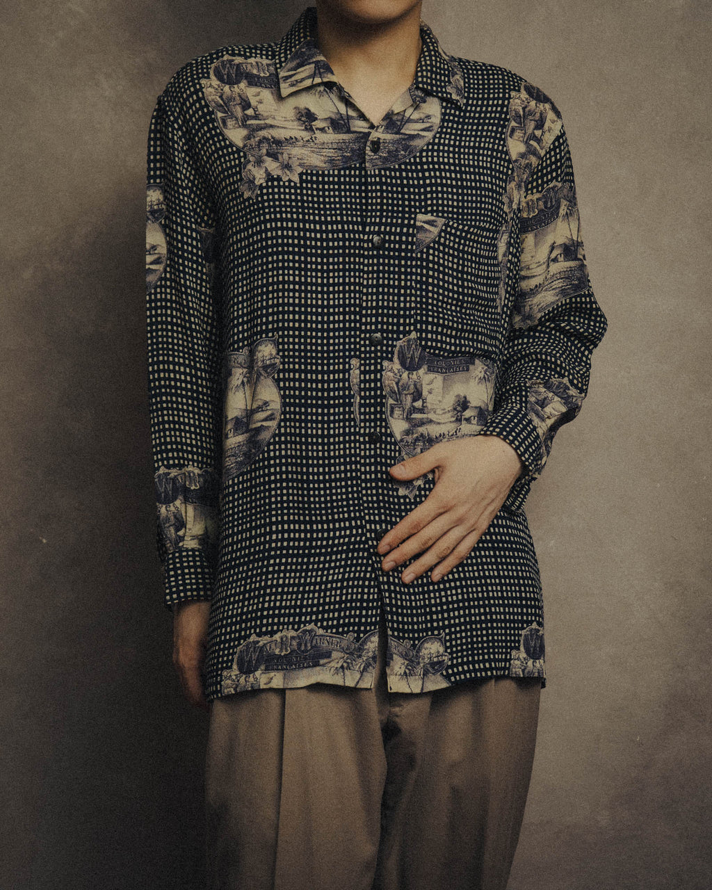 –SPECIAL– “Christian Dior” 80’s-90’s archival toile print shirt
