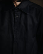 "GUCCI" 2008-2010 Herringbone wide collar dress shirt