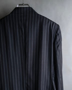 "Dolce & Gabbana" Pinstripe vertical lines emphasized tailored jacket