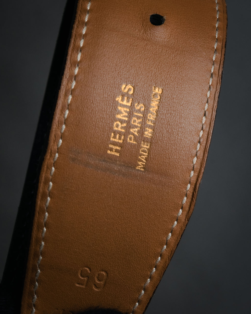 “HERMÈS” 90’s Horsebit leather belt