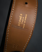 “HERMÈS” 90’s Horsebit leather belt
