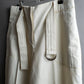 "MAISON MARGIELA" Wide flare silhouette belted cotton linen pants