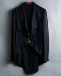 “Y’s COMPOSITION: SEE ATTACHED LABEL” Layered design multi buttons tail coat