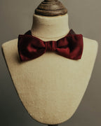 “Christian Dior” Late 80’s-90’s monsieur burgundy satin bow tie