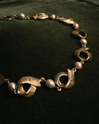 “Yves Saint Laurent” 80’s-90’s Baroque pearl heart motif necklace