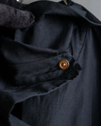 "Vivienne Westwood RED LABEL"
 Draped neck design black cotton shirt