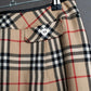 "BURBERRY" Nova check pattern box pleats mid length skirt