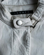 "theory" waist-shaped long leather coat