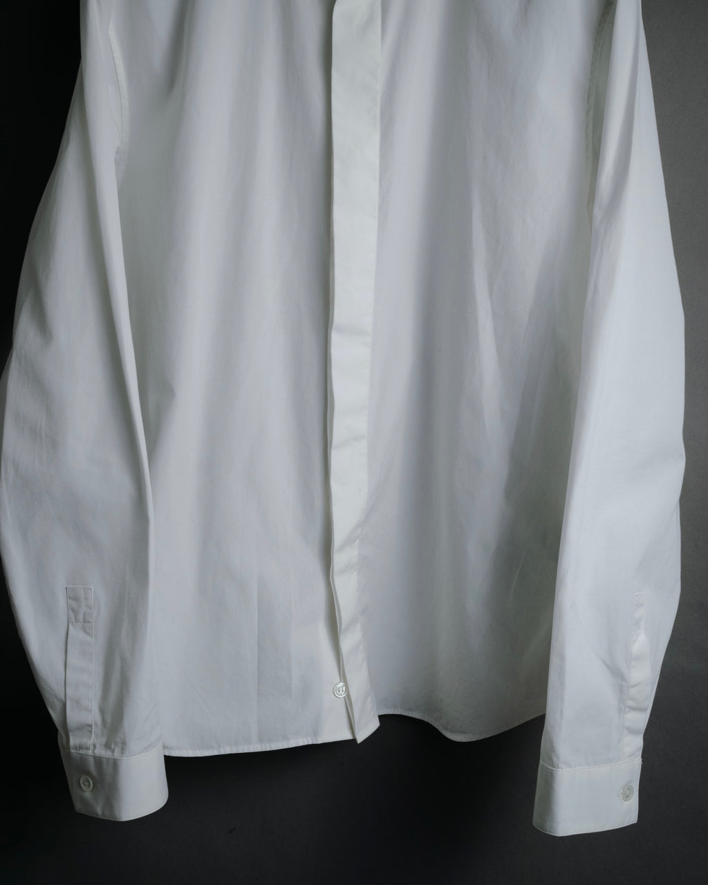 –SPECIAL– "Dior" 2024SS Embroidered grid-collar fly-front shirt