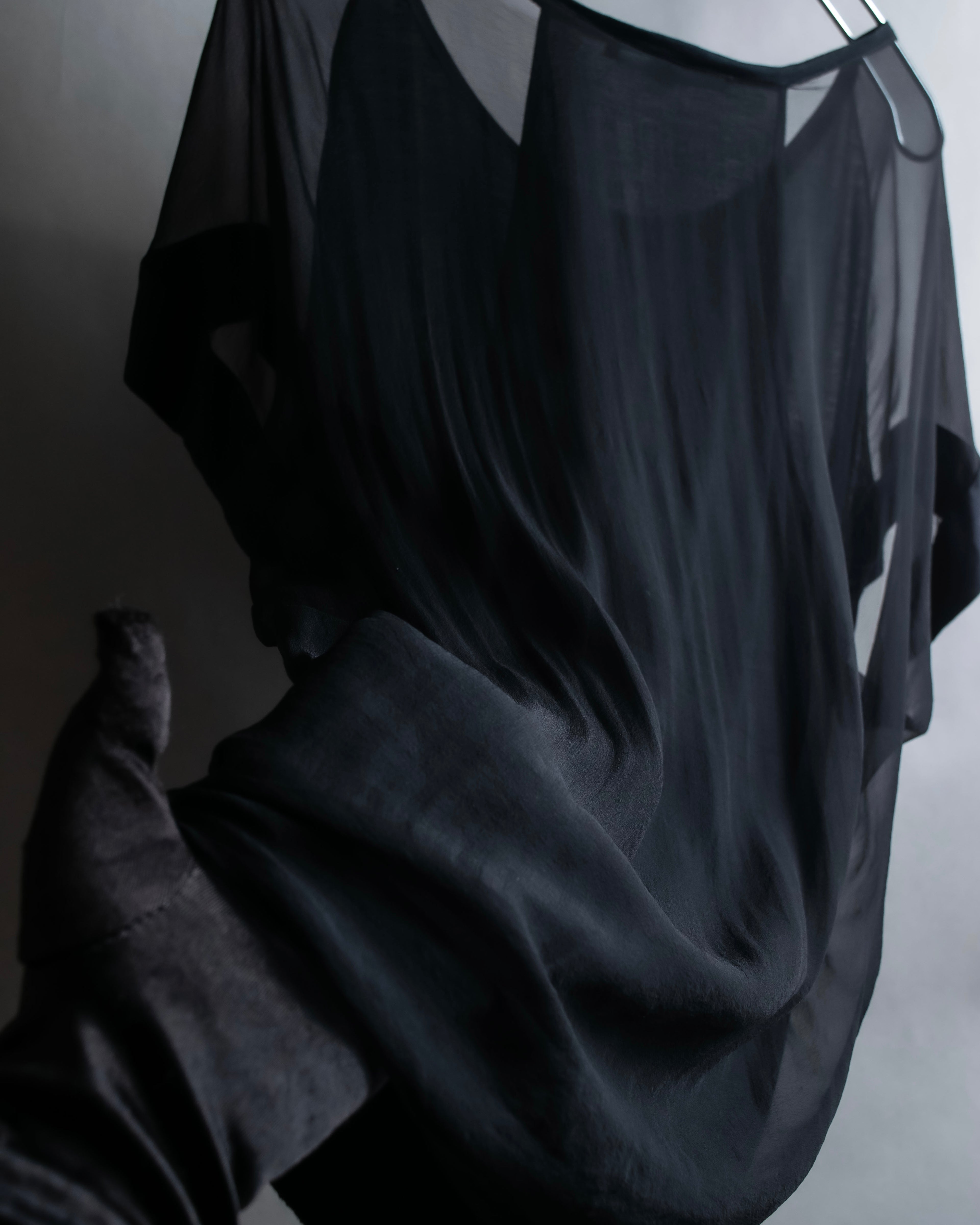 "GUCCI" Layered see-through design pullover