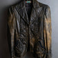 "ROBERTA SCARPA" 100% lamb leather gathered design shaped jacket