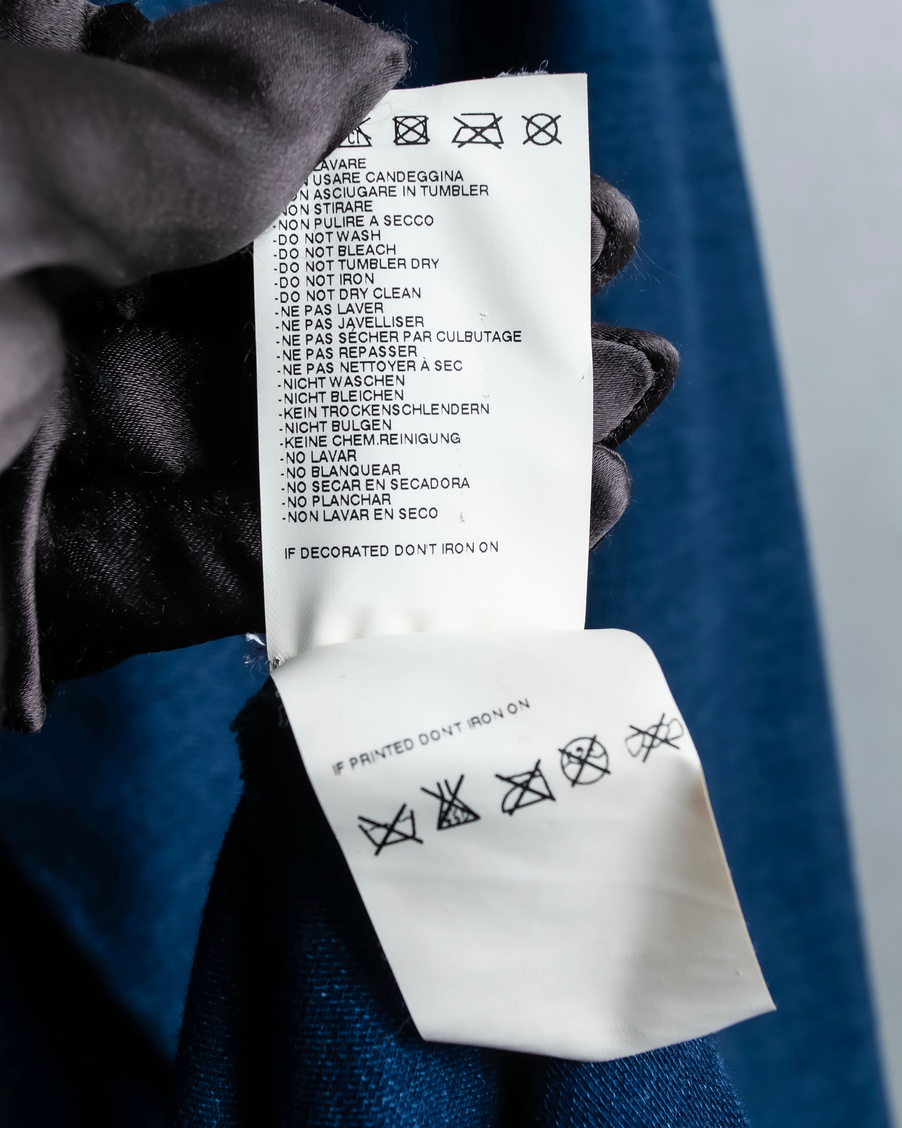 “MM6” front cut designed dennim long pull over