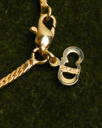 "Christian Dior" 80's-90's Gold tone rhinestone bracelet