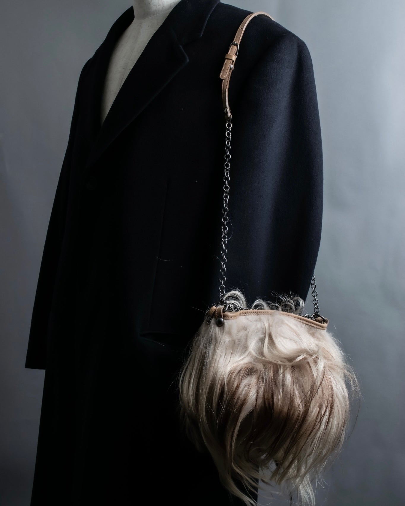 Vintage italy long fur bag