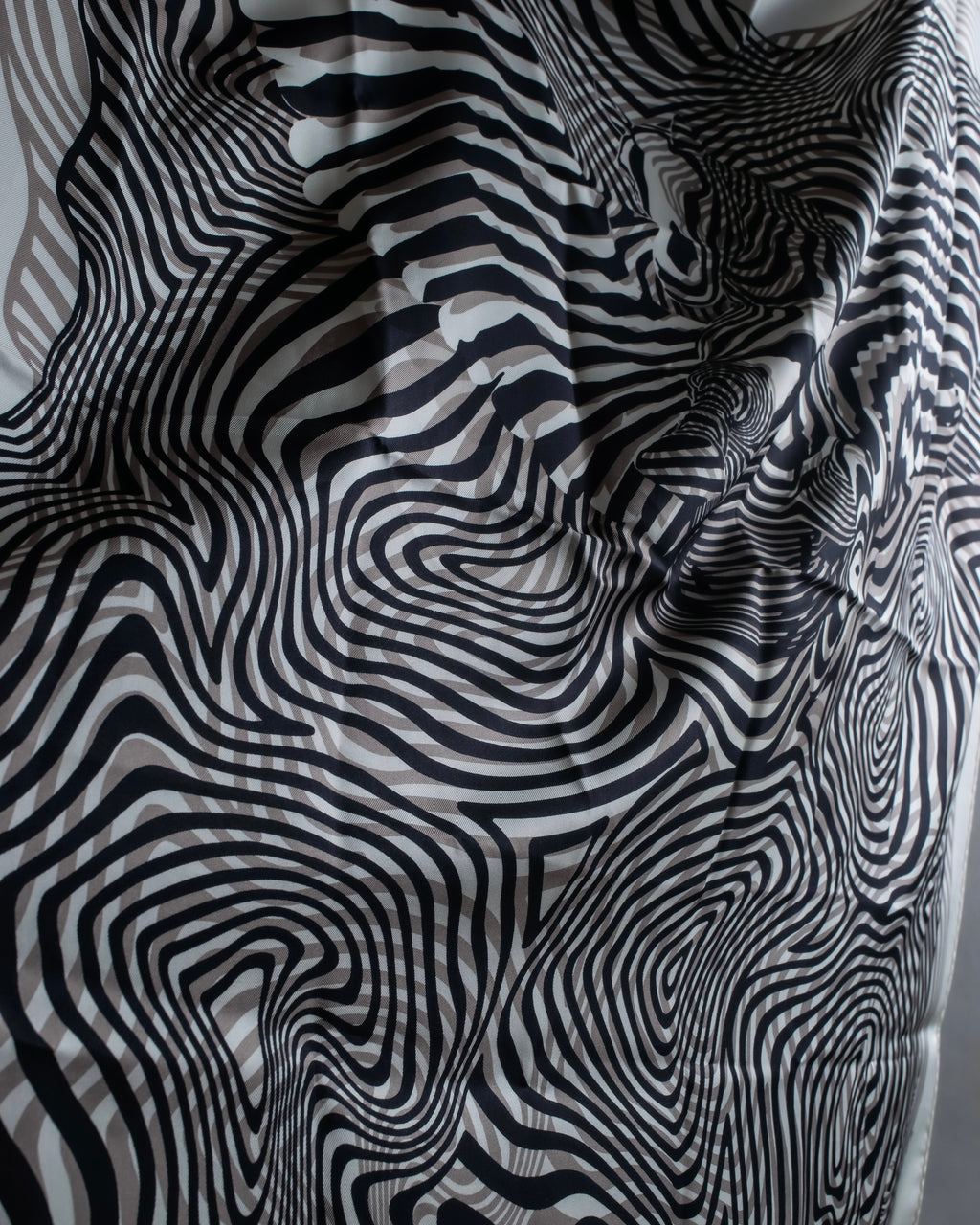 "HERMES" Zebra abstract print Carre 90 silk scarf