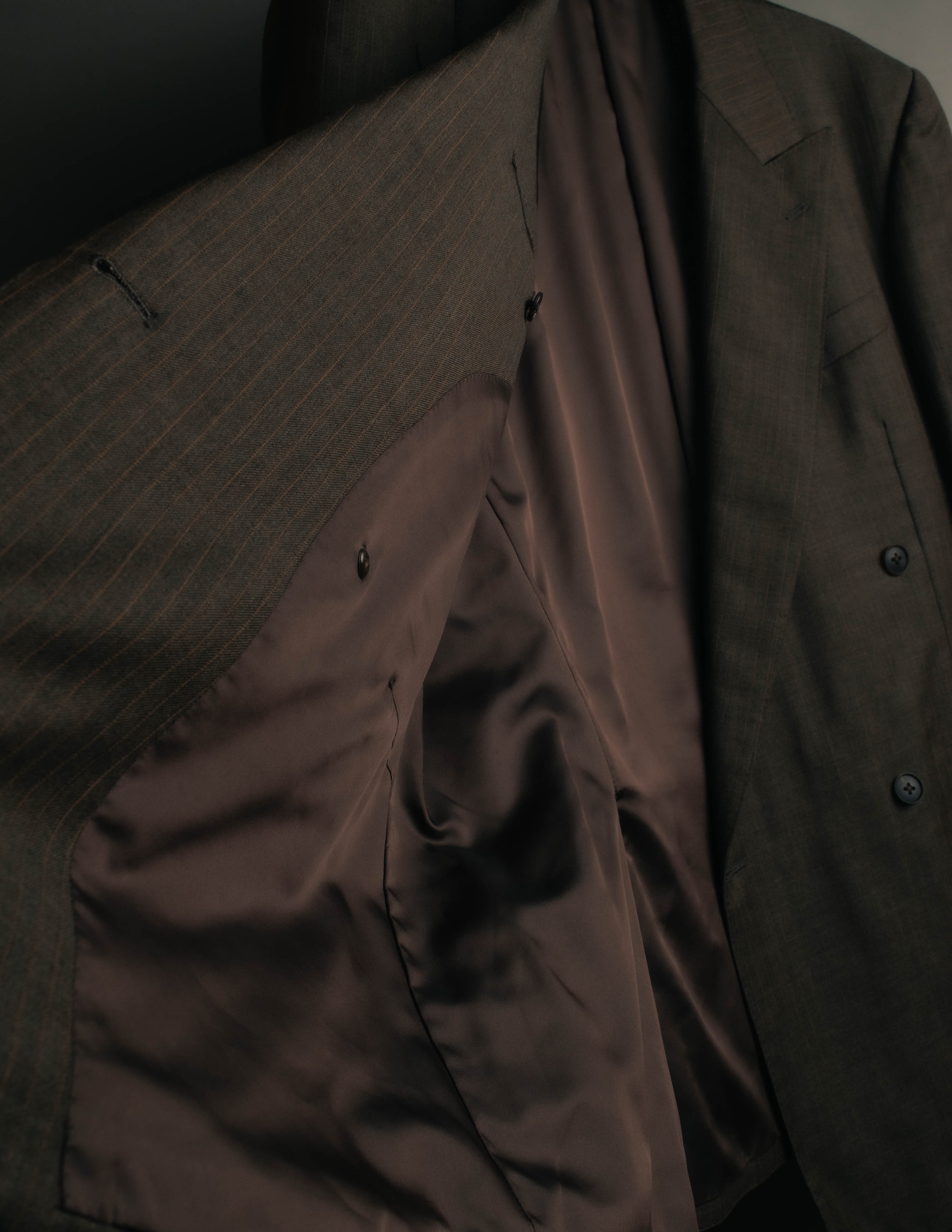 "BURBERRY LONDON" 00's-10's Classic striped double-breasted wool suit