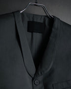 “PRADA” 2012SS poplin minimalist tailored gilet