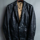 Leather Diagonal Single Jacket