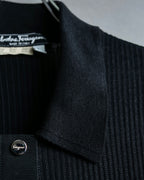 "Salvatore Ferragamo"Cotton x rayon summer knit shirt