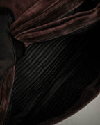 "PRADA" Leather loop strap design suede leather bag
