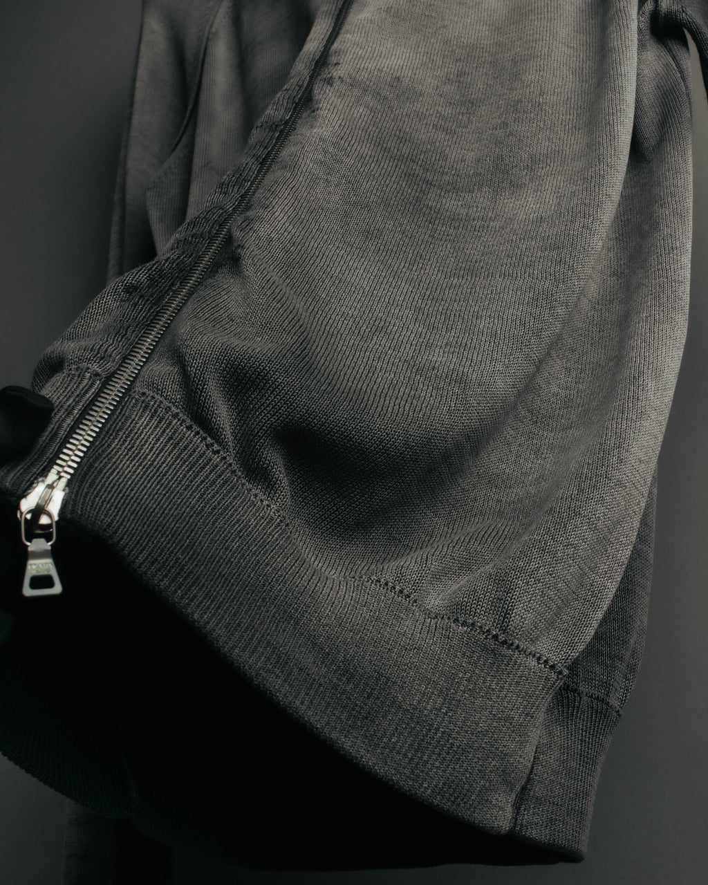 "PRADA" 90's-00's Minimal cotton zip cardigan