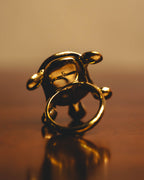 "CELINE" 80's-90's Sculptural turtle motif ring