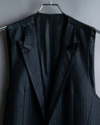 "DOLCE & GABBANA" Pattern switching peak lapel gilet