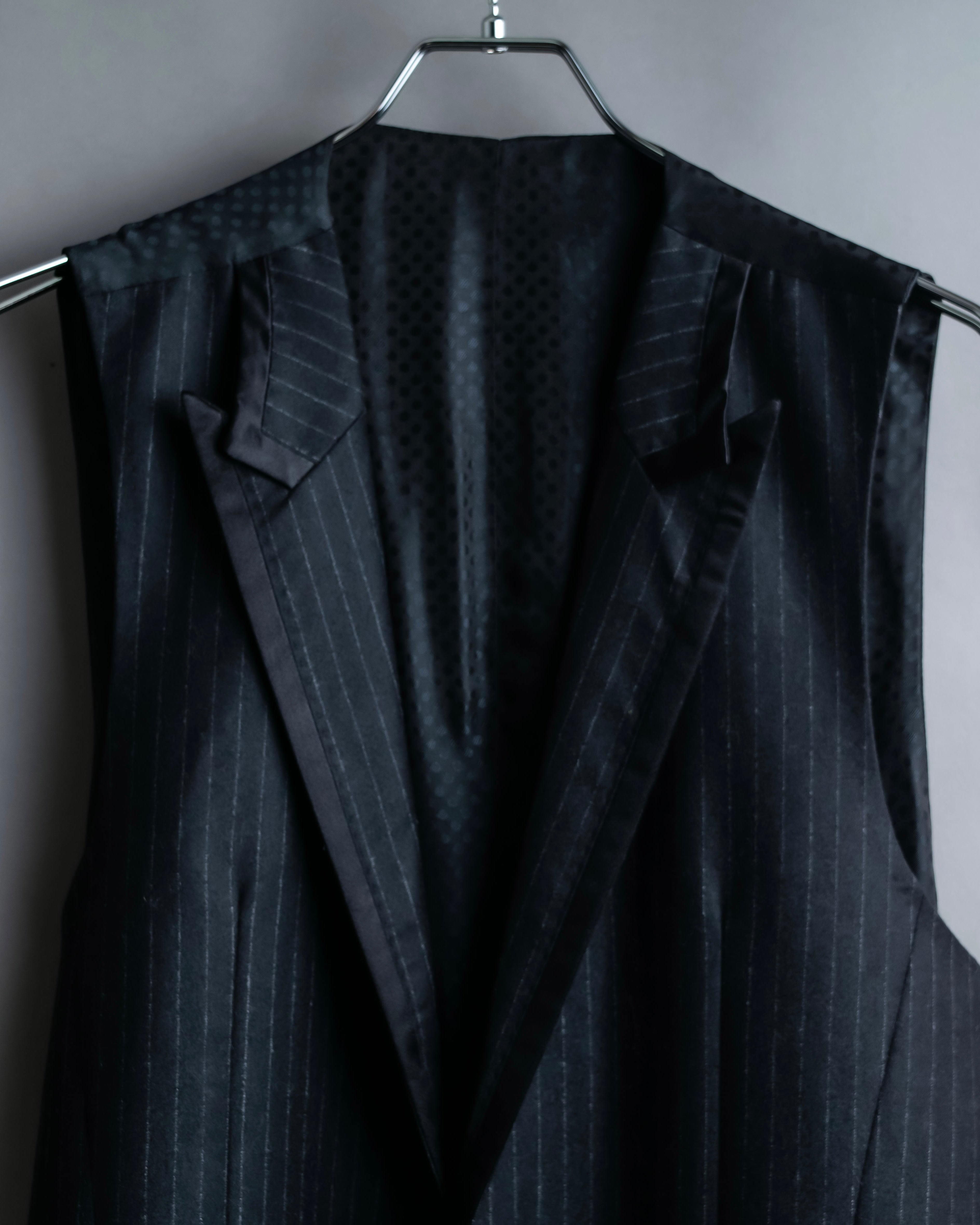 "DOLCE & GABBANA" Pattern switching peak lapel gilet