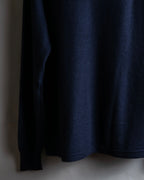 Hermès Camiseta de punto de cachemira azul marino hermosa