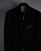 "GIORGIO ARMANI" Velour corduroy double zip up jacket