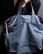 "JIL SANDER navy" bicolor 2way tote bag