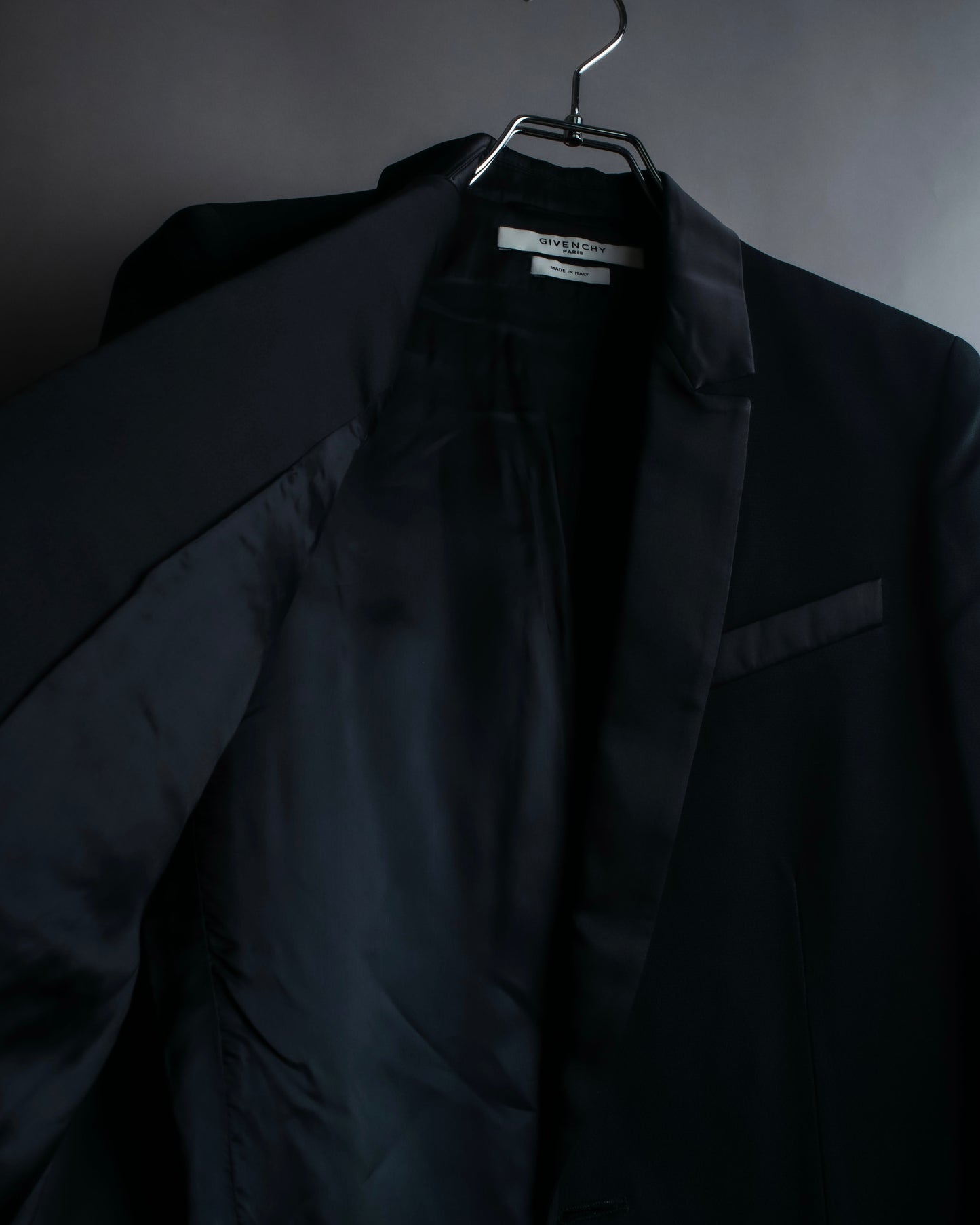 "GIVENCHY" Satin lapel switching design tailored jacket