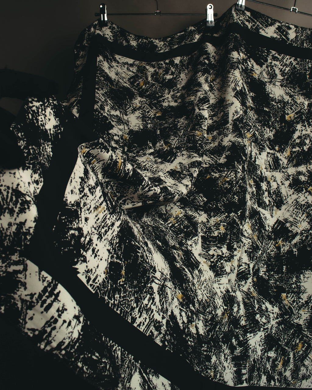 "Christian Dior" 80's-90's Artful abstract silk scarf