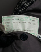 "GIORGIO ARMANI" Twill houndstooth pattern tailored jacket