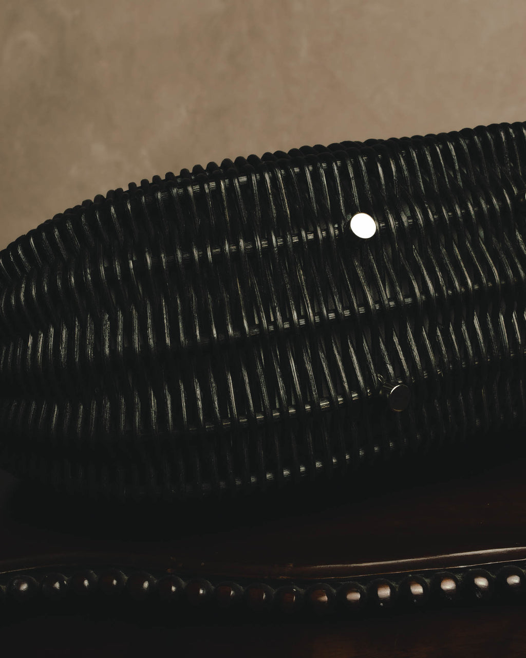 -SPECIAL- “Salvatore Ferragamo” 90’s-00’s Woven leather half moon handle bag