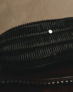 -SPECIAL- “Salvatore Ferragamo” 90’s-00’s Woven leather half moon handle bag