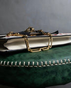 "GUCCI" 18SS Tiger head motif chain shoulder 2way bag