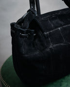 “SEE BY CHLOÉ” 2010’s Croc embossed suede drawstring bag